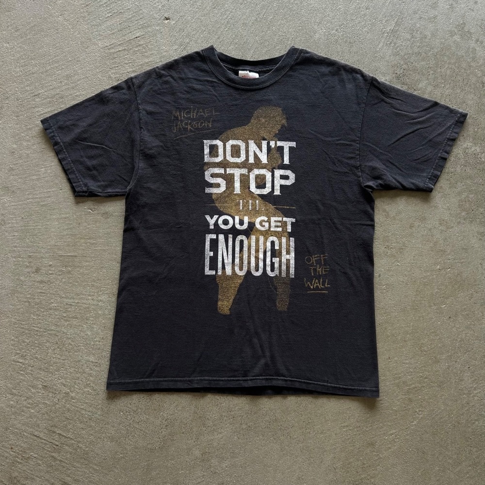 Hanes Black Michael Jackson "Don't Stop 'Til You Get Enough" Graphic Tee